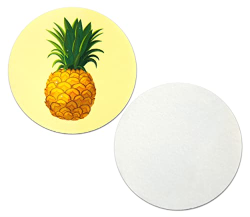 Pineapple Fruit Vinyl Stickers - 2" Round Decals - 20 Pack