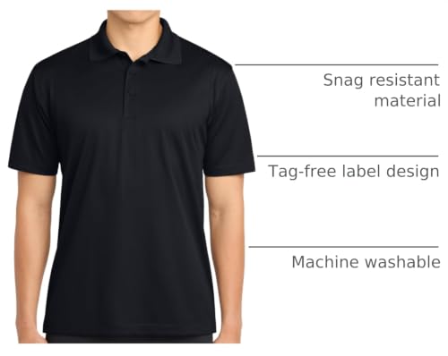 Micropique Sport-Wick Polo - Unisex - Medium / Black