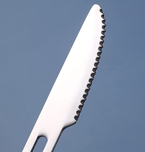 Ultralight Stainless Steel Camping Flatware Set - Silver