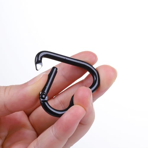 Heart Keychain Clip Set - 2Pcs Key Hooks for Bogg Bag - Black