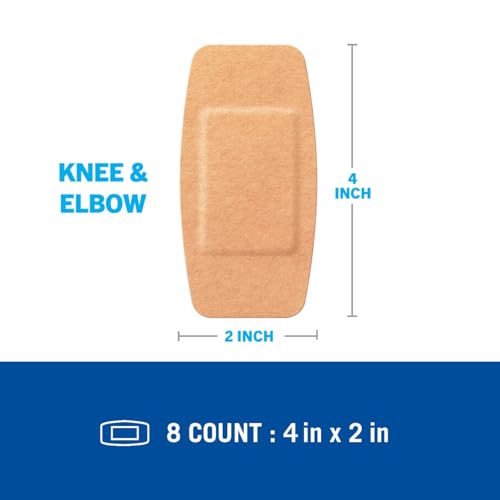 Ultra-Flexible Adhesive Bandages – 3 Inch x 5.3 Inch, 8 Count