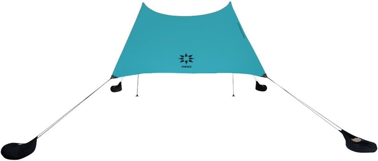 Neso Grande Portable Beach Tent | Lightweight Sun Shelter with UPF 50+ Protection | Easy Setup for Family Fun - 7ft Tall, 9 x 9ft