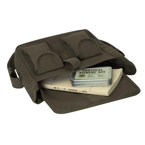 Rothco Canvas Shoulder Bag - Olive Drab Vintage Crossbody Utility Bag