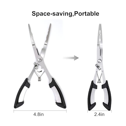 Stainless Steel Fishing Pliers - 21cm Hook Remover Multitool