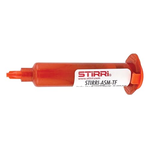 STIRRI-ASM-TF no-clean universal soldering tacky paste flux (ROL0) - 10g amber syringe kit - for automated soldering machines, BGA, handsoldering, hot air rework, SMD assembly