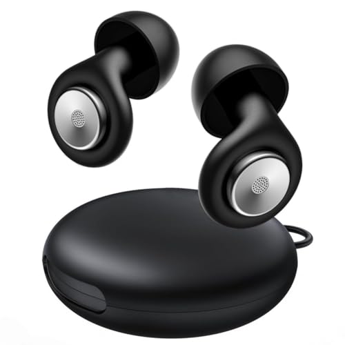 Ear Plugs for Sleeping Noise Cancelling 45dB, Reusable Silicone Earplugs with 8 Eartips and Travel Case, Soft Comfort Hearing Protection for Concerts, Snoring, Travel, Study (Black)