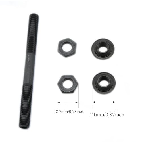 Bike Hub Axle Set - 108mm Front & 145mm Rear, Steel Construction