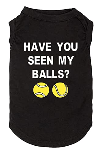 Have You Seen My Ball Dog T-Shirt - Medium, Black01