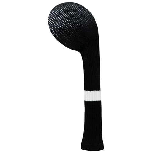 Premium Knitted Golf Club Covers - Woods & Hybrid - Pure Black