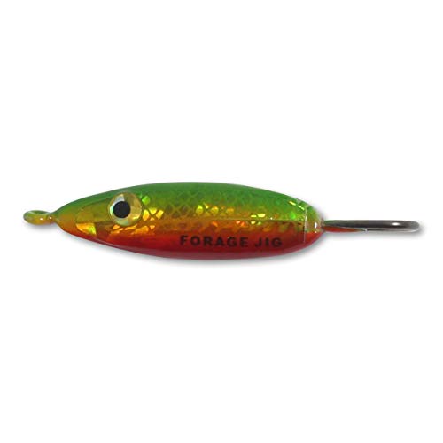 Super Glow Perch Forage Minnow Jig - 6 Pack Ice Fishing