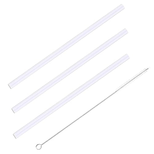 Replacement Straws for Wide Mouth Water Bottles with Cleaning Brush - 3 Pack