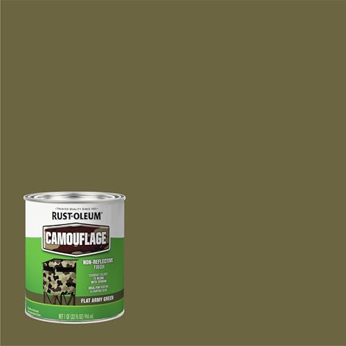 Rust-Oleum Camouflage Flat Army Green Paint 32 fl oz - Non-Reflective Camouflage Coating