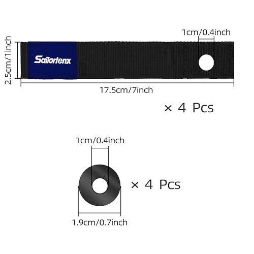 7 Inch Soft Loops for Jet Ski Docking - 4 Pack with Gaskets