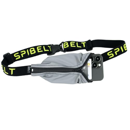 SPIbelt Reflective Running Belt for Women & Men with Black Zipper – Adjustable Phone Waist Pack