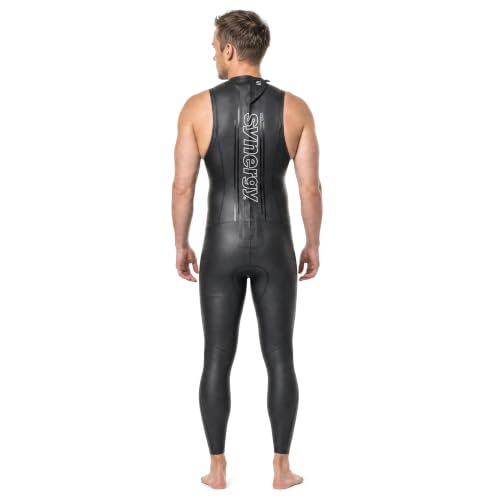 Men's 3/2mm Sleeveless Triathlon Wetsuit for Open Water Swimming