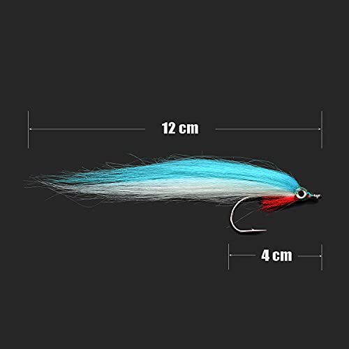Tigofly 20 pcs 1/0 UV Color Fishing Flies Set for Salmon Trout Bass Steelhead