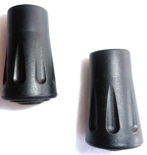 Hiking Pole Replacement Tip Set - Durable Rubber & Metal