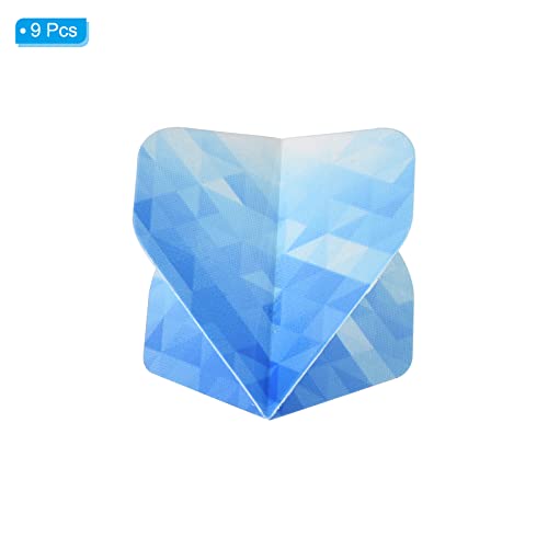 Dart Flights - Geometric Style PET Replacement Parts - Blue, White