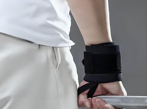 Nylon Weightlifting Wrist Wraps - Adjustable Support for Strength Training