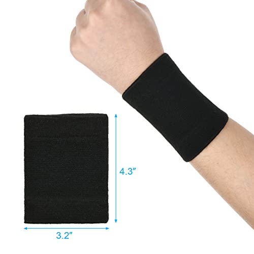 Compression Wrist Sleeve - Nylon Brace Wraps for Pain Relief - Black