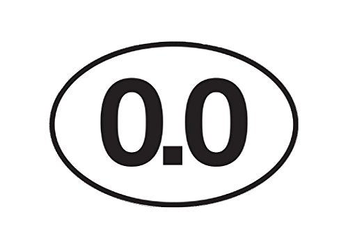 I Don't Run Bumper Sticker - 0.0 Mile Decal, 5" x 3"
