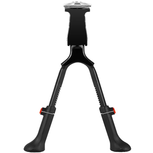 Adjustable Bike Kickstand with Double Legs - Aluminum Alloy Bicycle Kick Stands for 22-26 Inch Adult Bike, Road Bikes and Electric Bike