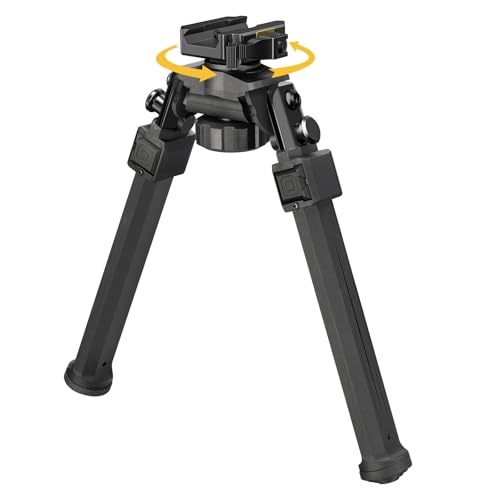 Adjustable Rifle Bipod with Quick Release - Black
