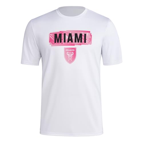 Men's Inter Miami CF Pre-Game T-Shirt - Large, White/Pink