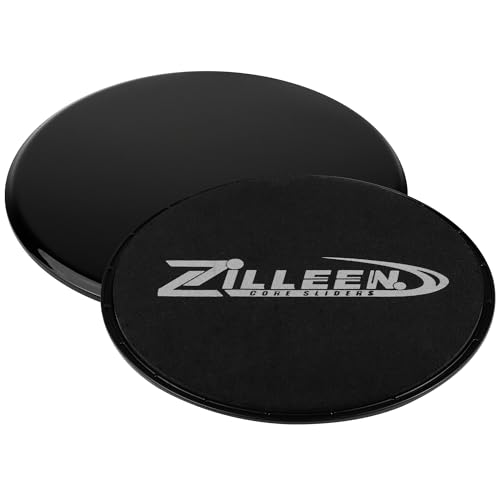 Exercise Sliders for Pilates and Fitness - Black, 2-Piece Set