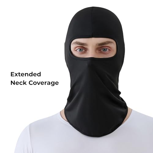 Balaclava Summer Cooling Face Mask - Lightweight UV Protection - Black