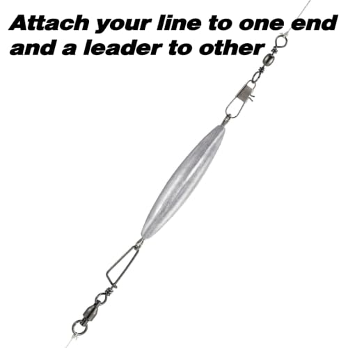 1oz Inline Trolling Lead Sinkers - 5 Pack for Saltwater Fishing