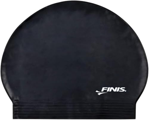 Latex Swim Cap - Snug Fit Swimming Cap for Men & Women - Black
