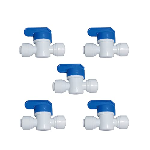 1/4 Inch Quick Connect Ball Valve Set - Pack of 5