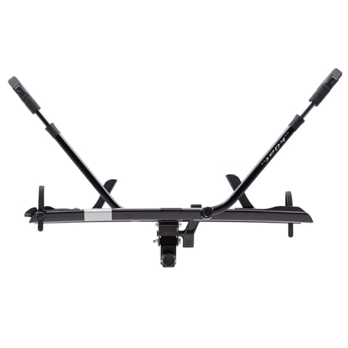 Lightweight 2-Bike Hitch Rack with Cable Lock - 2" Black Metallic & Gray Anodize