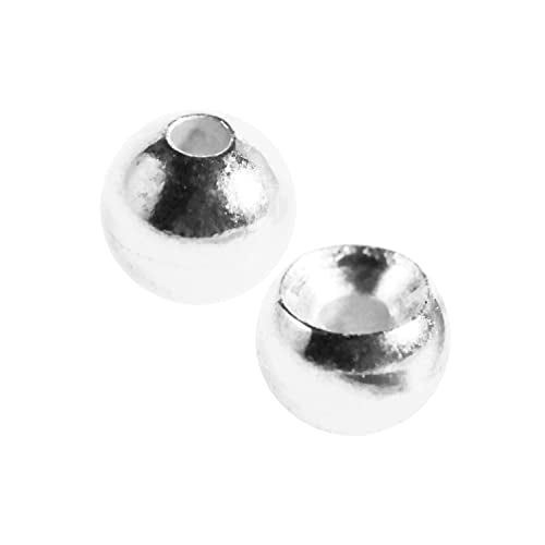 Tungsten Beads for Fly Tying - 25 Pack 2.0mm Silver
