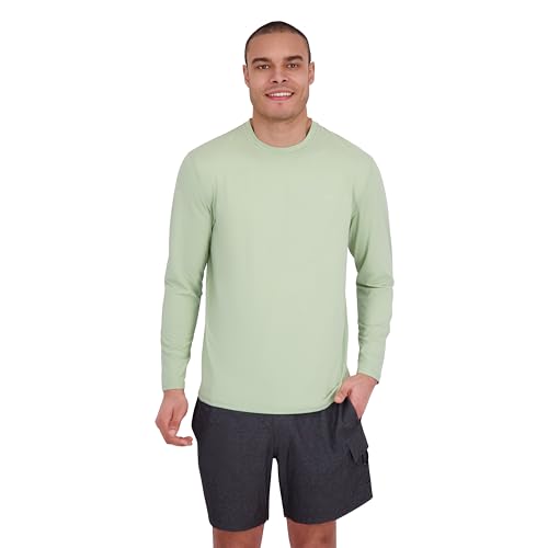Spyder Men’s Long Sleeve Rashguard Large Laurel-a – Quick-Dry Swim Shirt UPF 30+