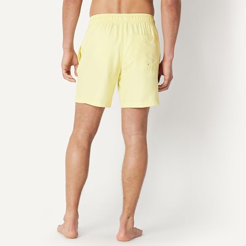 7" Quick-Dry Swim Trunk - Lightweight Breathable - Light Yellow, Small