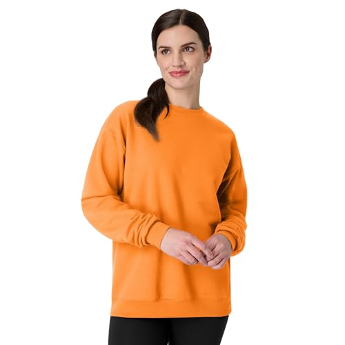 EcoSmart Fleece Crewneck Sweatshirt - Safety Orange, Small