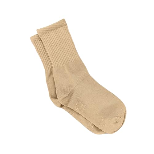 So Danca Vegan Dance Socks MD23/MD24 with Grip for Ballet & Jazz, Sand, Size 6-10