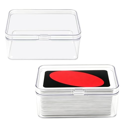 3PCS Clear Card Case for UNO Cards - Plastic Storage Box