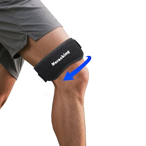 Neracking Blue-Inside Adjustable IT Band Relief Strap for Running & Cycling