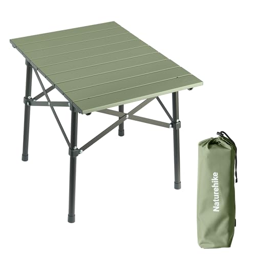 Naturehike Green Portable Camping Table 20.5x14.8 Inch Ultralight Folding Aluminum