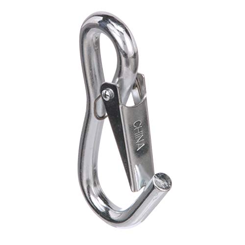 4-Inch Utility Snap Hook, Zinc-Plated Steel, Spring-Loaded Closure - One Size