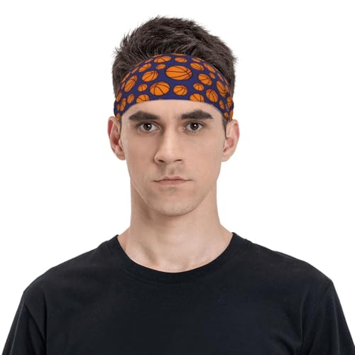 Sports Sweatband Headbands for Women & Men - Black