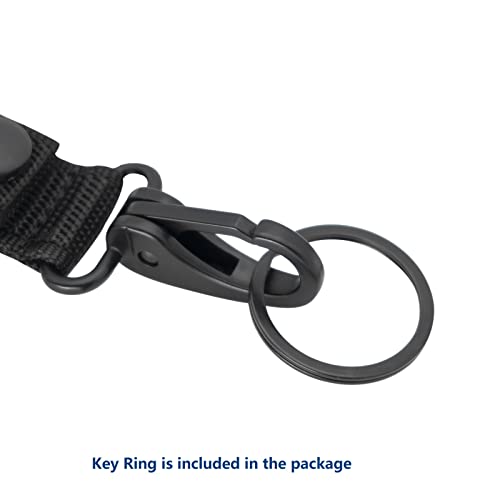 Dotacty Heavy Duty Belt Keeper Clip Key Holder with MOLLE Strap 2-Pack Black