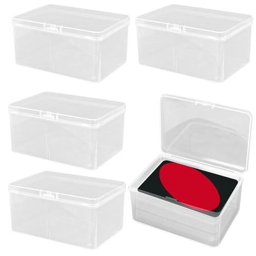 Uncle Yang 4-Pack Plastic Card Storage Boxes - Transparent Game Card Cases