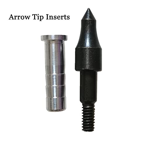 Aluminum Arrow Inserts for ID 6.0mm Carbon Arrows - 12 Pack