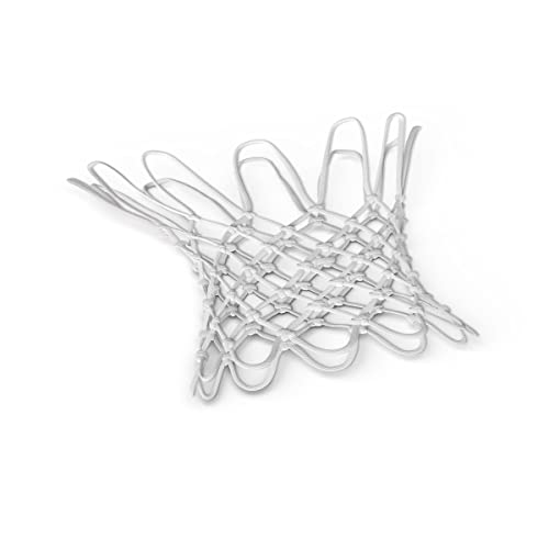 Heavy Duty Basketball Net - 12 Loops for Indoor/Outdoor Rims - White