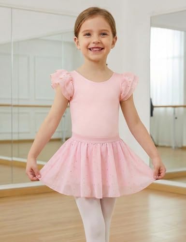 Toddler Dance Leotard with Detachable Skirt - Light Pink 4-5T