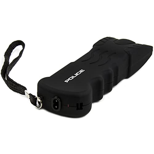 POLICE Stun Gun for Self Defense 916 ? High Voltage Rechargeable with LED Flashlight, Compact & Heavy Duty ? Personal Security for Women & Men ? Black